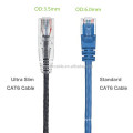 Factory price 1m 28AWG rj45 plug UTP cat6 slim patch cord cable